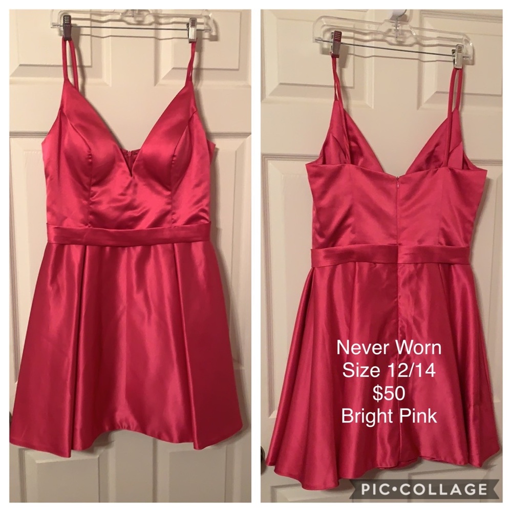 Hot pink short formal